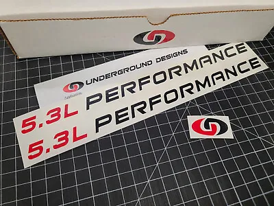 5.3L Performance Decals (2-Pack) Vortec V8 Engine Hood Stickers Silverado Sierra • $13.95