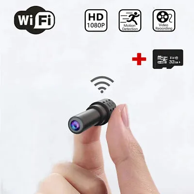 Mini 1080P HD Wireless Wifi Camera Hidden Spy IP Motion Home Security DVR Camera • £20.99