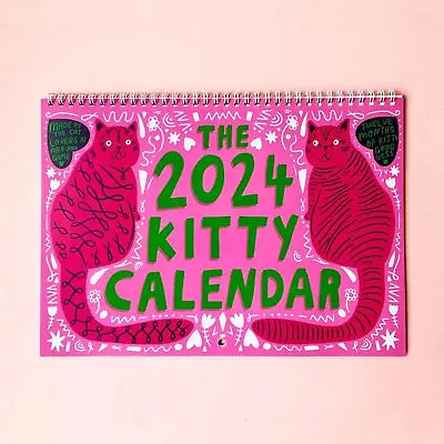 2024 Kitty Calendar Weird Cats Calendar Funny 12 Monthly Calendar Planner Gift • $17.29