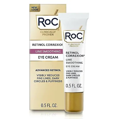 RoC RETINOL CORREXION LINE SMOOTHING EYE CREAM! 0.5 OZ FRESH! NEW! SALE! • $13.88