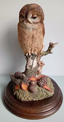 Collectible Vintage 1986 Country Artists Tawny Owl With Mice Figurine • £13