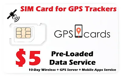 GSM SIM Cards For GPS Tracker 2G 3G 4G 5G LTE ( Use T-Mobile Network ) • $6.99