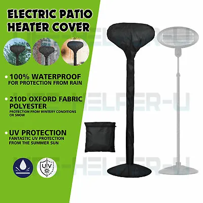 £10.20 • Buy Electric Patio Heater Cover Protector Polyester Garden Outdoor Waterproof Black