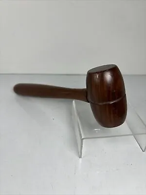 Wooden Gavel Judge Auctioneer Mallet 9” Brown Board Meeting Hammer Vintage • $9.59