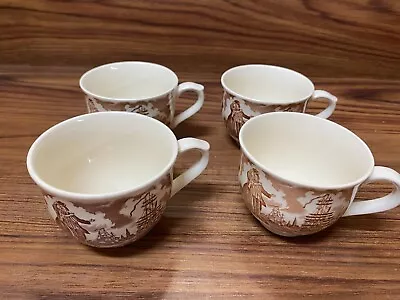 4 Small Tea Cups Fair Winds The Friendship Of Salem 5.5  Sailboat Eagle • $19.99