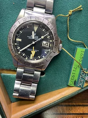 Vintage Rolex Explorer II 2 Orange Hand Steve McQueen 1655 40mm MK4 Dial Watch • $32500