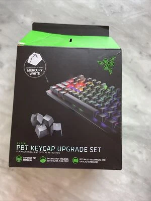 $1 • Buy Razer PBT Keycap Upgrade Set - Mercury White