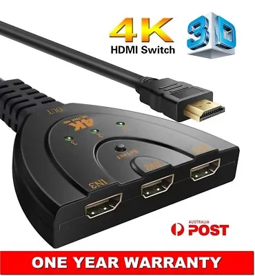 £9.20 • Buy 3 In 1 Out HDMI Multi Display Auto Switch Box Splitter 1080P 4K*2K HD TV Adapter