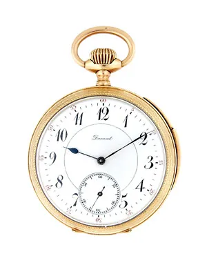 Swiss Dunand 14k PG Quarter Repeater Open Face Pocket Watch White • $2147