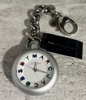 Marc By Marc Jacobs Silver Tone Chain Clip Charm Pocket Watch Silver MBM7500 • $110