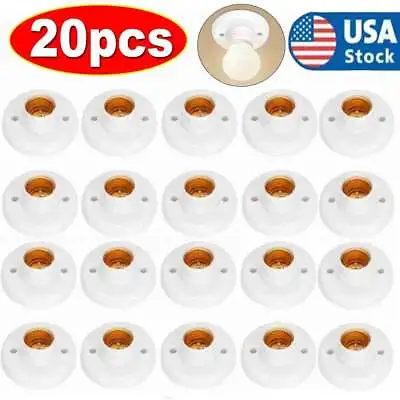 20Pcs E27 Light Bulb Pendant Lamp Round Fixing Base Holder Screw Cap Socket US • $12.87