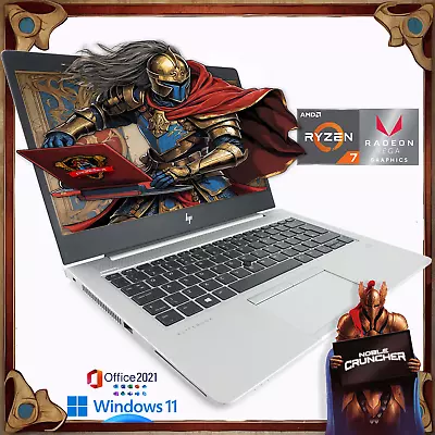 Sleek Gaming Laptop Fast RYZEN 7 32GB RAM 1TB SSD 13.3  FHD Win11 Vega 10 GPU PC • £219