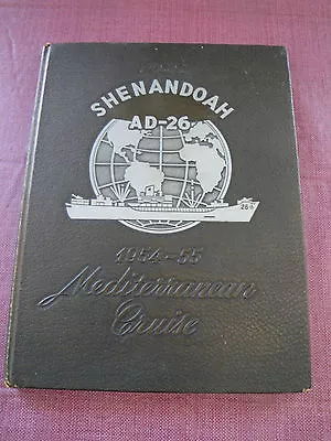 USS Shenandoah AD-26 1954-55 Mediterranean Cruise Book • $157.50