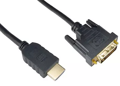 2m DVI To HDMI Cable Lead To Connect Computer PC Notebook Laptop To TV Monitor • £4.99