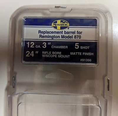 Remington 870 12ga 24  Rifled Barrel W/ Cantilever Mount MFG. By Mossberg • $325