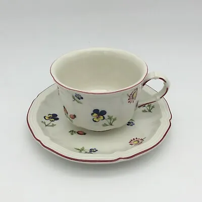 1 Villeroy & Boch  Petite Fleur Flat Cup & Saucer Set Porcelain 2 3/8  High • $9.99