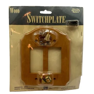 Vintage Wooden Teddy Bear Light Switch Outlet Plate Cover Boat Toys FIGI 1998 • $12.99