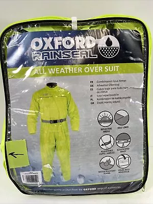 Oxford Rainseal Oversuit Motorcycle Water Resistant 1 Piece Rain Suit - Medium • $29.74