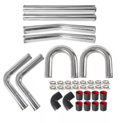 Universal 2  Inch Aluminum Intercooler Piping U-Pipe Kit W/Coupler And T-Clamps • $89.99