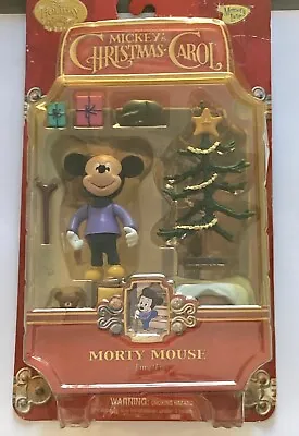 Mickey’s Christmas Carol - Morty Mouse As Tiny Tim Figure (NIB) • £19.46