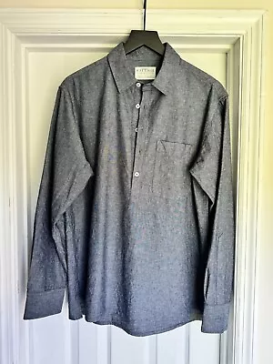 RALEIGH WORKSHOP - Denim Chambray Men’s Popover Shirt Size Medium • $40