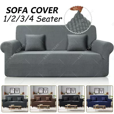 High Stretch Slipcover Couch Sofa Lounge Covers Protector 1 2 3 4 Seater Cover • $9.99