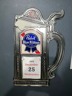 Pabst Blue Ribbon Beer Sign Vintage Calendar 1978 • $21.99