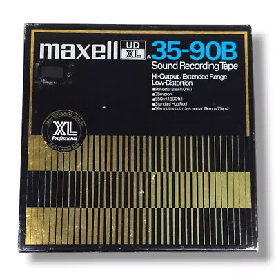 Maxell UDXL 35-90B 7  Reel To Reel Tape And Spool [Plastic] • £27