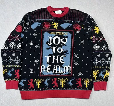 $20 • Buy Game Of Thrones Joy To The Realm Ugly Christmas Knit Sweater HBO Size L
