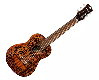 Luna Uke Tribal Mahogany 6-String Baritone Ukulele - Open Box • $99.99