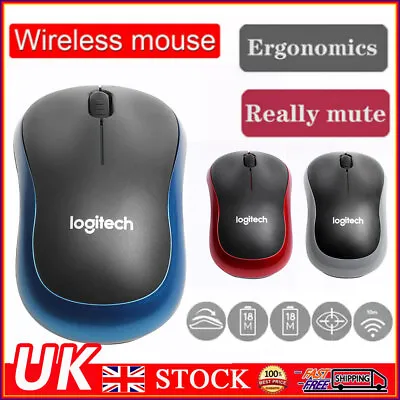 £6.49 • Buy Logitech M185 Wireless Optical Mouse + USB Receiver Fit Compact PC Laptop Mouse