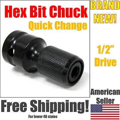 1/4  Hex Bit Quick Release To 1/2  Square Drive Adapter Chuck Converter Female • $7.29