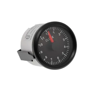 52mm Universal Clock Gauge Red Backlight Pointer 0-12 Hours For Car RV Boat 12V • $43.49