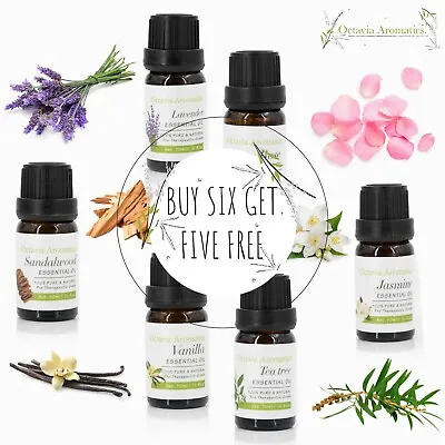 100% Pure Essential Oils Aromatic 10ml 50 Fragrances BUY 6 GET 5 FREE • £3.69