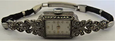 Vintage 1950s OLMA MarcasiteLadies Watch In Working Order • $39