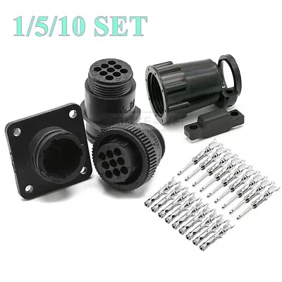 9 Pin/Way TE/AMP/TYCO CPC Series Circular Male Female Connector Plug Socket Kit • $3.90