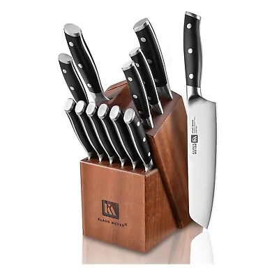 Klaus Meyer Stahl High Carbon Steel 13 Piece Knife Block Set • $127.98