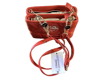 New LOVE MOSCHINO Borsa PU Rosso Quilted Leather Shoulder Bag Crossbody Bag  • $95