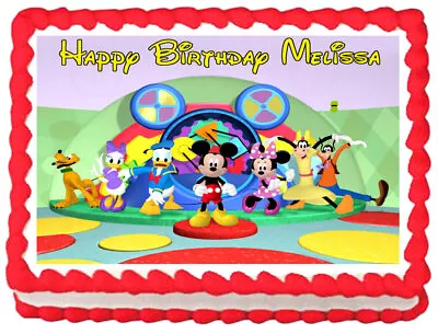 MICKEY MOUSE CLUB HOUSE Edible Cake Topper Party Image Decoration • $8.50