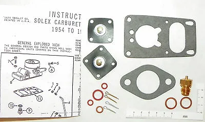 Solex 1B 28 PCI 1954 - 60 1200cc Volkswagen Carburetor Repair Kit VW BUG Beetle • $44.95