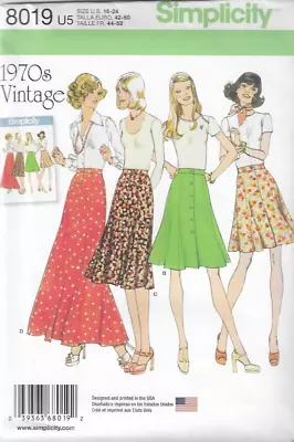 Simplicity Ladies Skirt Dressmaking Sewing Pattern Size 16 8019 Preowned • £9.95