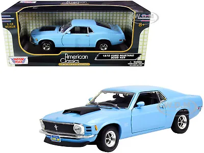 1970 Ford Mustang Boss 429 Light Blue 1/18 Diecast Model Car By Motormax 73154 • $39.99