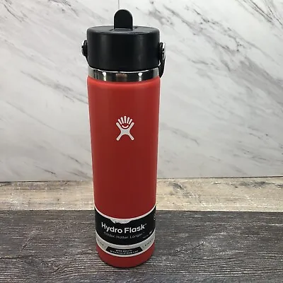 Hydro Flask Wide Mouth Flex Straw Stainless Water Bottle 24 Oz (710 ML) 'Goji' • $35
