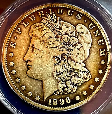 1896-S Morgan Dollar VF 25 ANACS 90% Silver US Coin - Nice Tones • $335