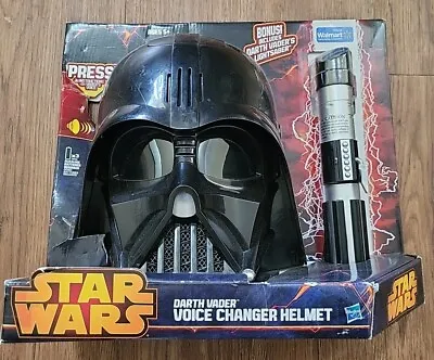 Star Wars 2013 Exclusive Darth Vader Voice Changer Electronic Helmet &Lightsaber • £43.42