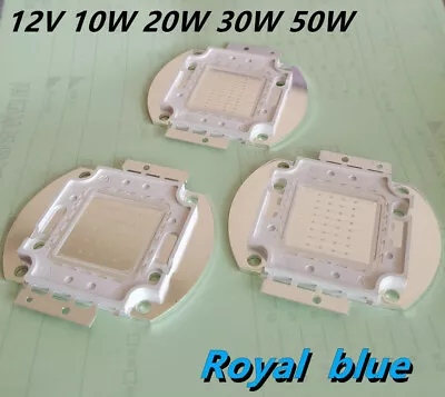 12V 10W 20W 30W 50W High Power Integrated COB LED Lamp Royal Blue 445-450nm Grow • $0.99