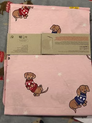 Light Pink Sausage Dog / Dachshund Ladies Pyjamas Set New Size Large (14 /16)  1 • $18.67