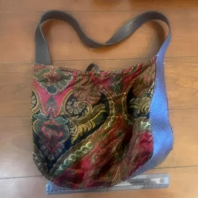 Lauren Ralph Lauren Vtg Velvet Paisley Tapestry Purse Handbag • $50