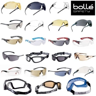 £9.10 • Buy BOLLE SAFETY SPECS Glasses Huge Range Clear, Smoked, Tinted, Over Specs Goggles