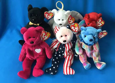 £13 • Buy  TY Beanie Babies ~ Six  Bears: Valentina Spangle Halo The End September July